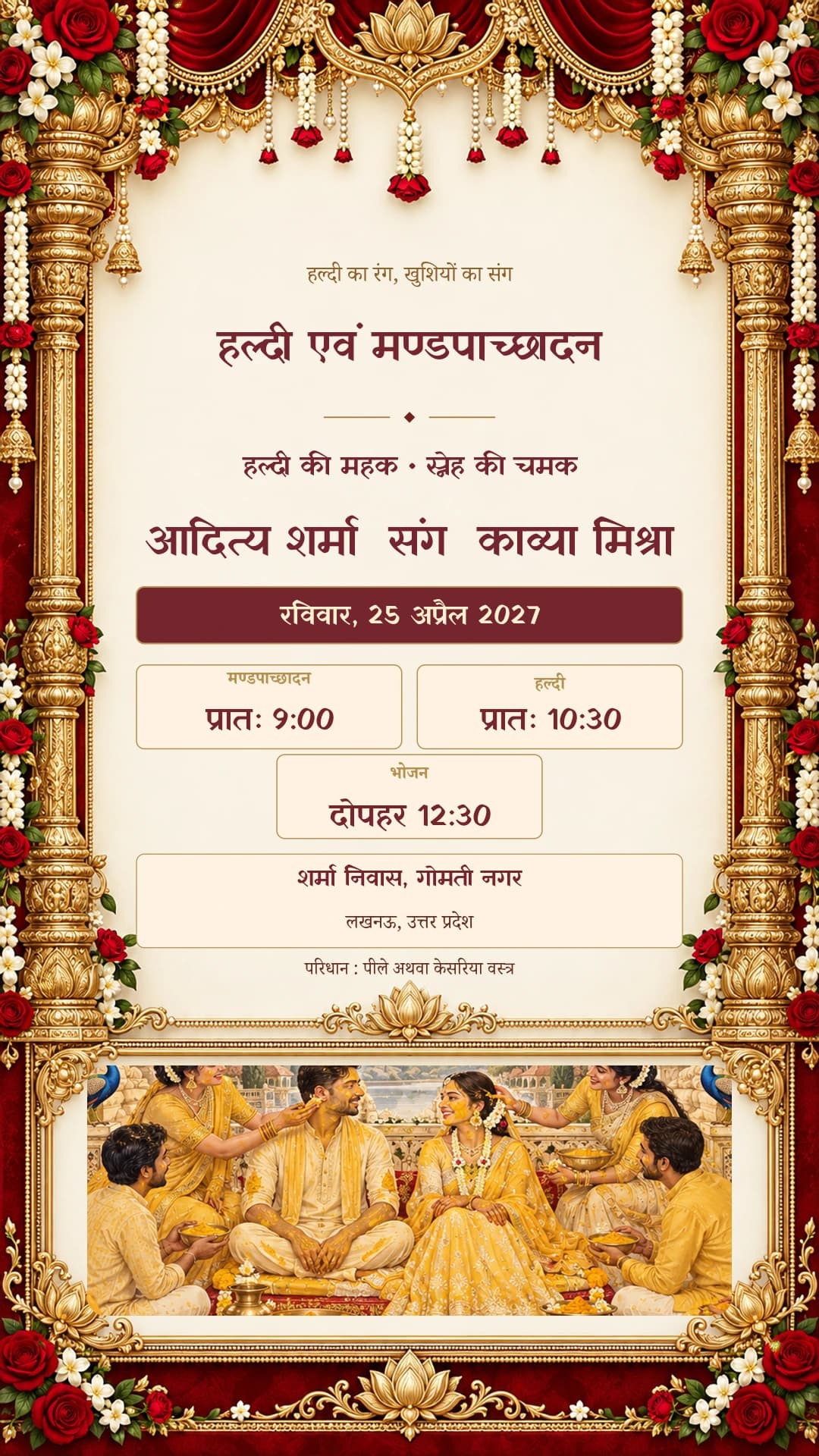 हल्दी एवं मण्डपाच्छादन