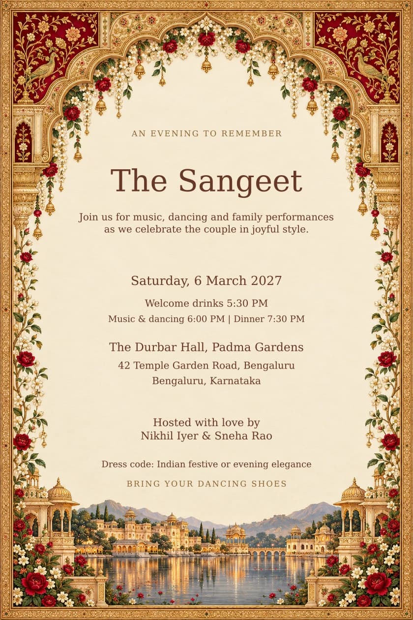 Maroon Durbar: Sangeet evening