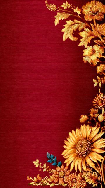 Wedding Invitation Maroon Gold Template