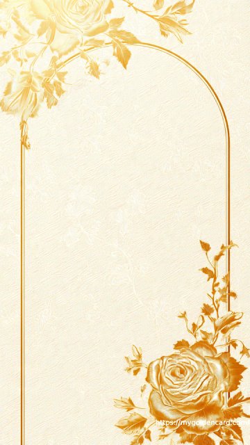 Royal Marriage Card Floral Gold Frame