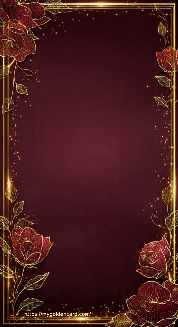 Royal Maroon Gold Wedding Invitation Card